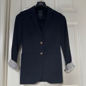 Aritzia Talula Wool Navy Blazer